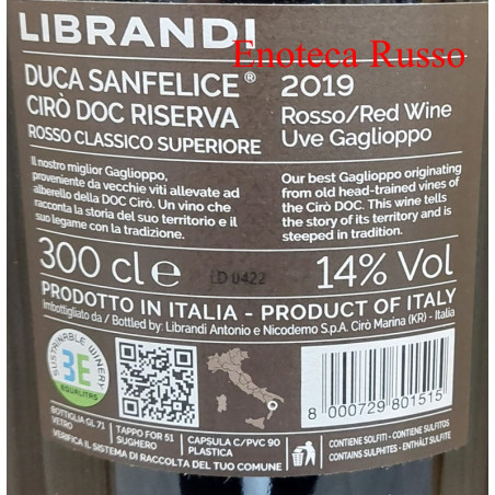 DUCA SAN FELICE MAGNUM 3 LT 2019