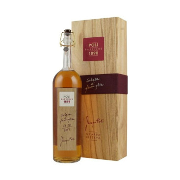 GRAPPA POLI BARRIQUE SOLERA RISERVA DI FAMIGLIA ASTUCCIO IN LEGNO CL. 70